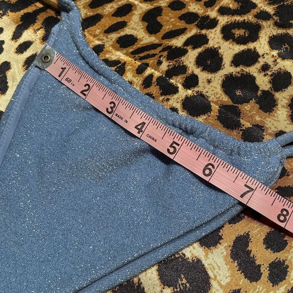 H&M Blue Glittery String Bikini Bottoms - Picture 4 of 5